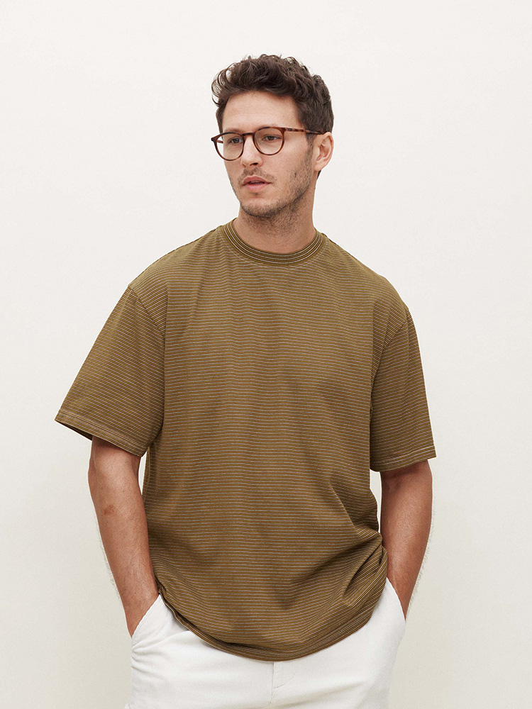 トップス A.P.C. *RELUME T-SHIRT BORDER S Standard A.P.C. Brodé T-shirt Unisex | A.P.C.